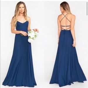 MuMu Godshaw Goddess Navy Maxi Dress